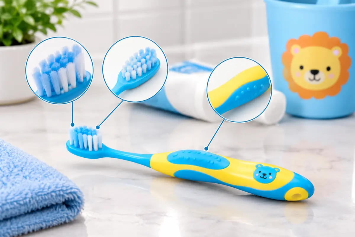 Best toothbrush for kids with soft bristles, small head, and comfortable handle